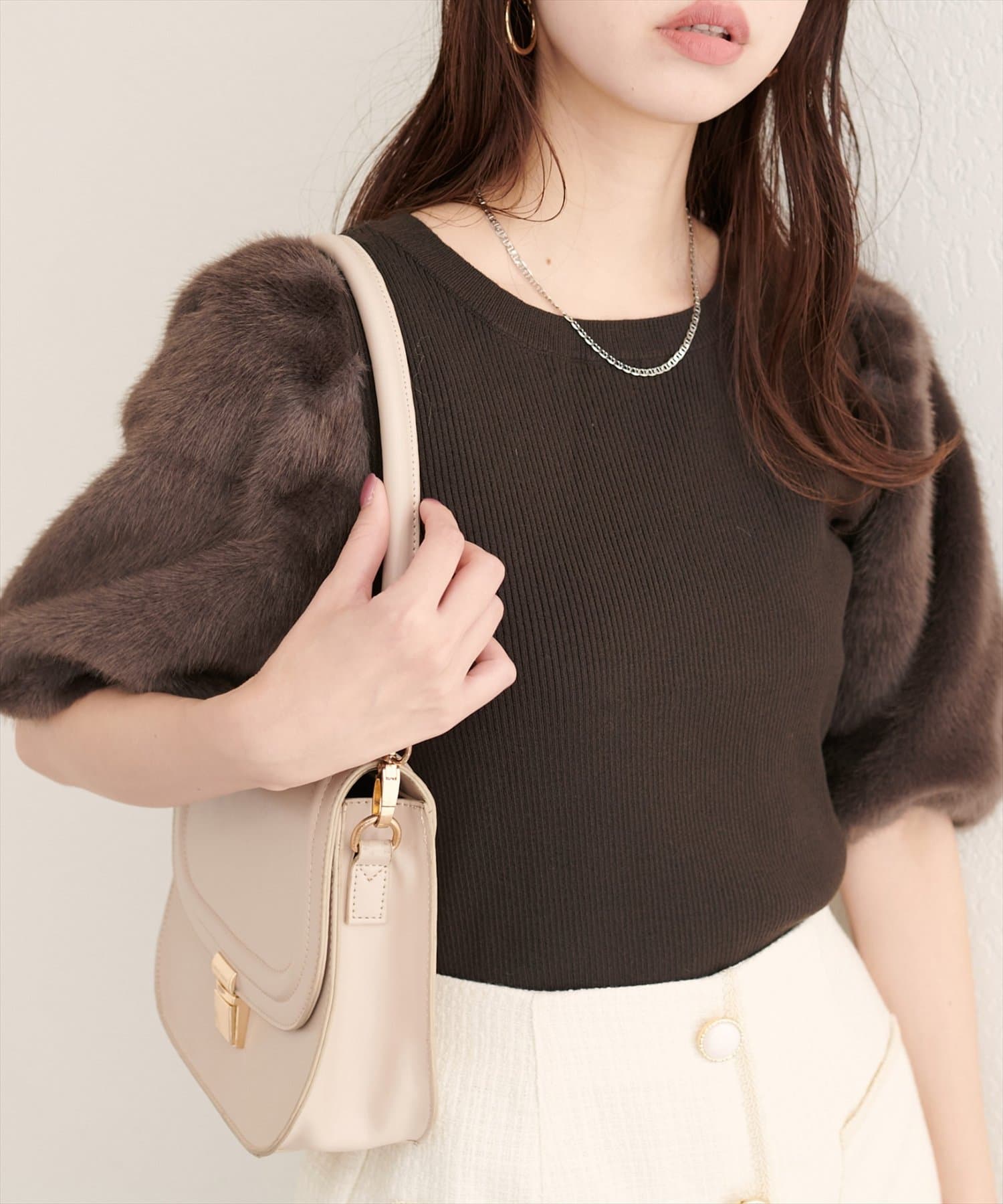 【美品】ブラウン4点セット売り natural couture WEB限定前後2WAYちび釦キャミワンピース | natural