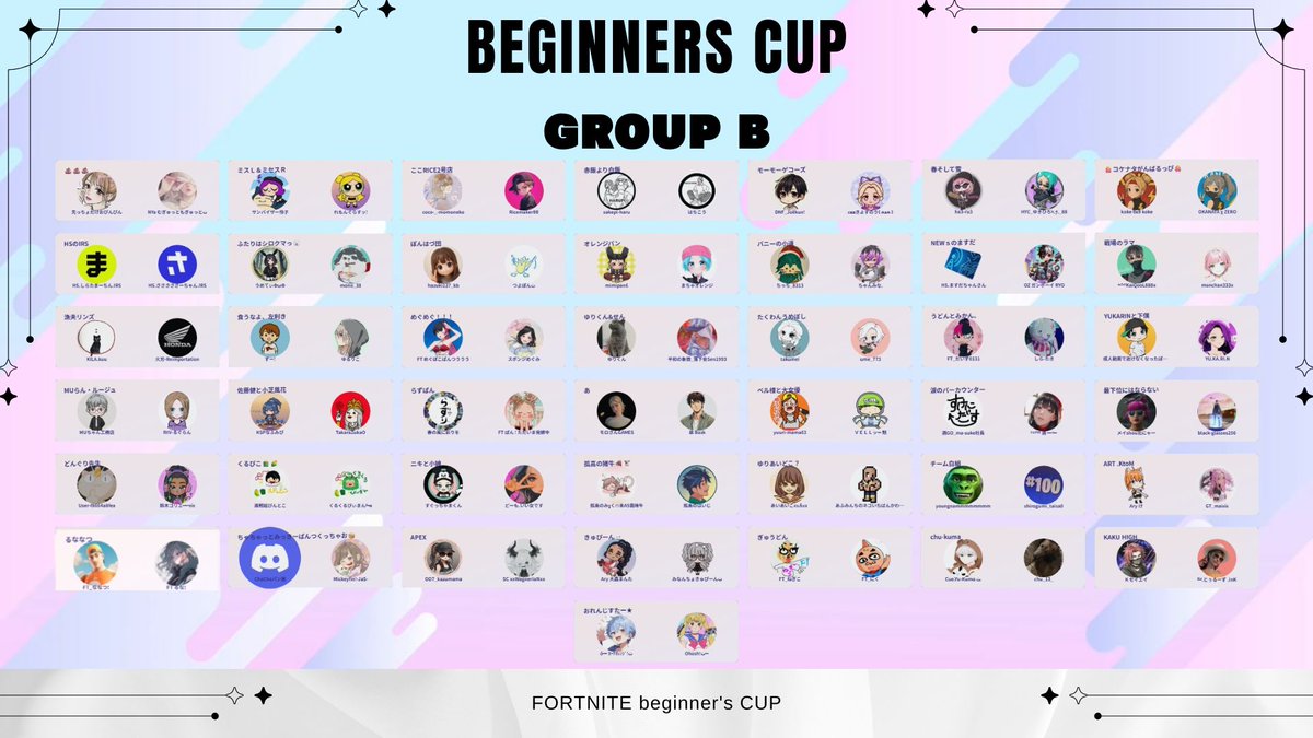 higeojisan_game's tweet image. ✏ビギナーズカップ出場者決定✨
ービギーナーズスクリム至上最大規模の大会を制するのはどのチームか⁉️ー
・神視点配信
・豊富なランダム賞で順位以外のチャンス満載
・ @saloo_TW &amp;amp; @aiasu_FN の両名による本気の実況解説 

✏ビギナーズカップの公式配信はこちら…