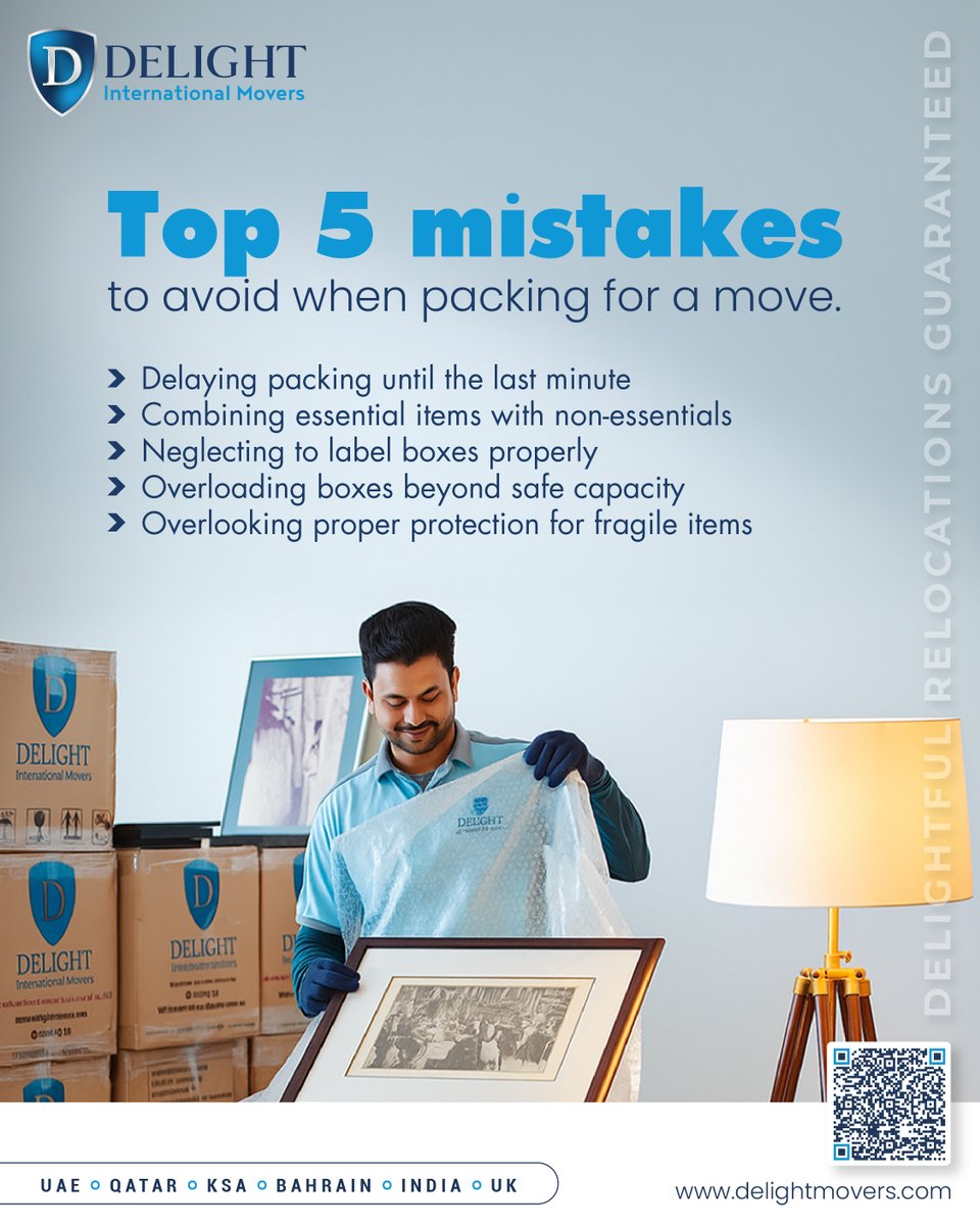 delight_movers's tweet image. Moving soon? 🏠📦 Avoid packing mistakes that waste time, money &amp;amp; peace of mind! 🕒💰🧘♀️ Check our poster on the Top 5 packing mistakes &amp;amp; share it with friends! 👇 delightmovers.com
 #MovingTips #DelightMovers