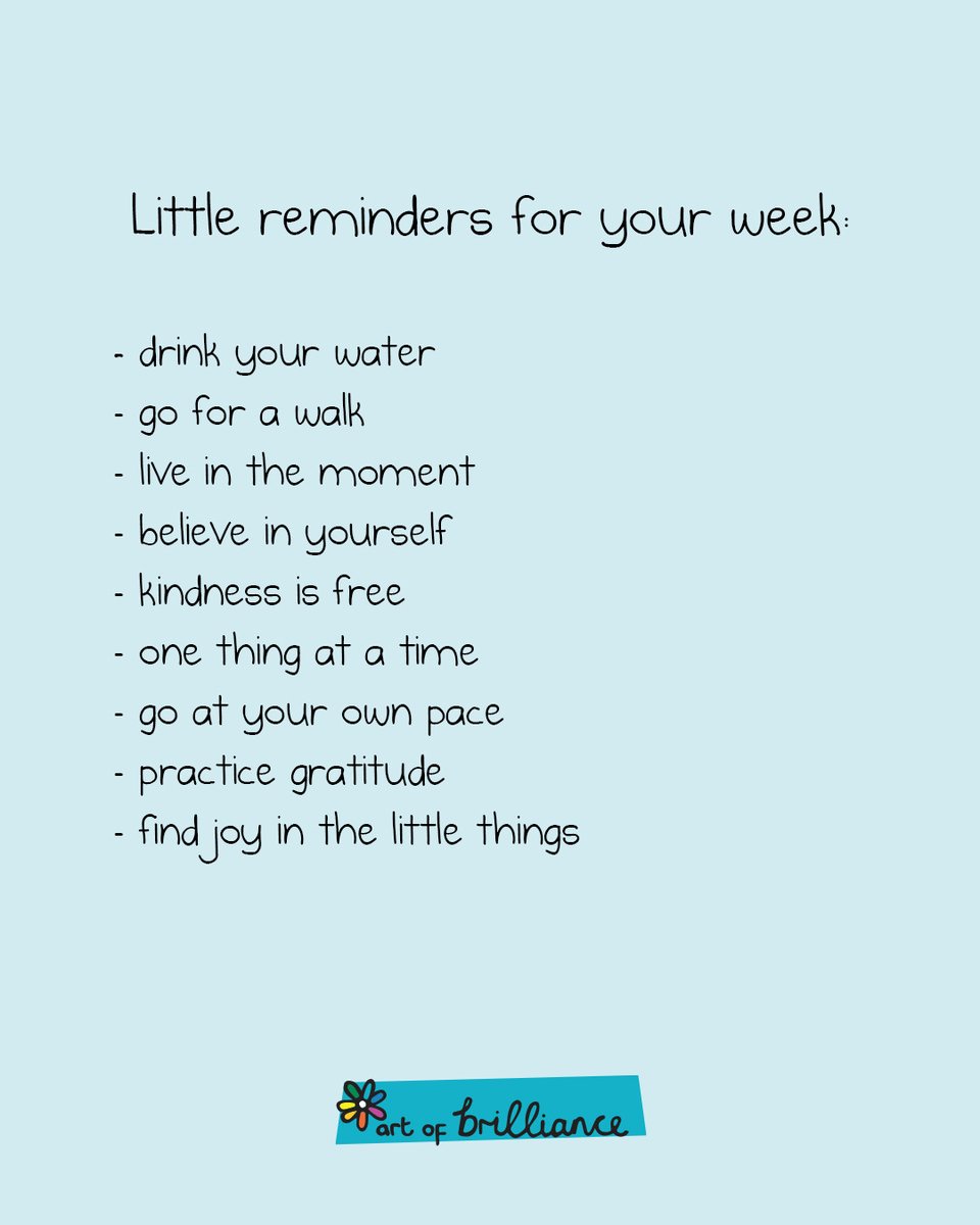 Some people call it ‘personal development’ but at #ArtOfBrill we call it ‘personal remembering’

Here are your reminders…