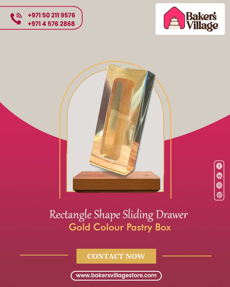 BakersVill45's tweet image. Luxurious gold pastry box for elegant, hygienic dessert packaging.
bakersvillagestore.com

#BakersVillageStore #PastryBox #BakeryPackaging #GoldPastryBox #DessertBox #CakeBoxDesign #LuxuryPackaging #FoodPresentation #SlidingDrawerBox #BakeryStyle