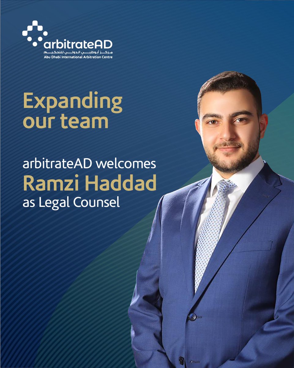 We are pleased to welcome Ramzi Haddad to the Abu Dhabi International Arbitration Centre (arbitrateAD) team.