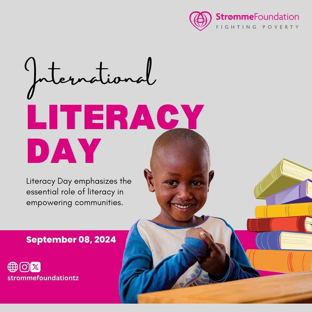 FightpovertyTz's tweet photo. Happy International Literacy Day!

We celebrate the power of reading and writing to transform lives. 

Let’s continue to invest in education so that no one is left behind. 

#fightingpoverty https://t.co/0LbnfiKCfB
