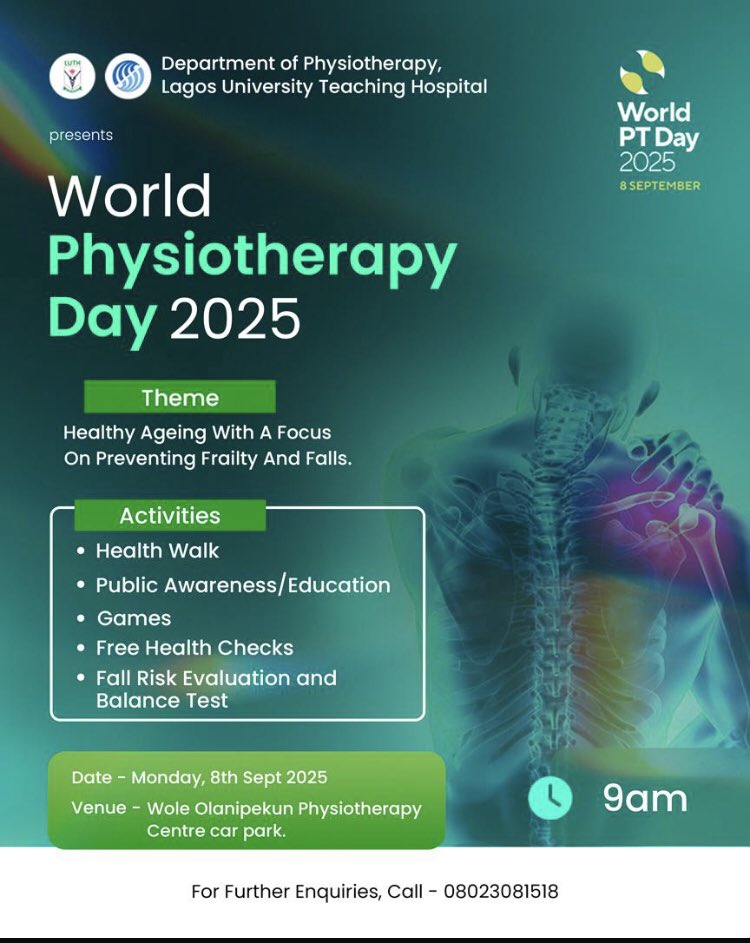 cervitech's tweet photo. Happy World Physiotherapy Day 2025  💃💃💃
The theme for this year is Healthy Aging With a Focus on Preventing Frailty and Falls https://t.co/lYqCKzjKOe