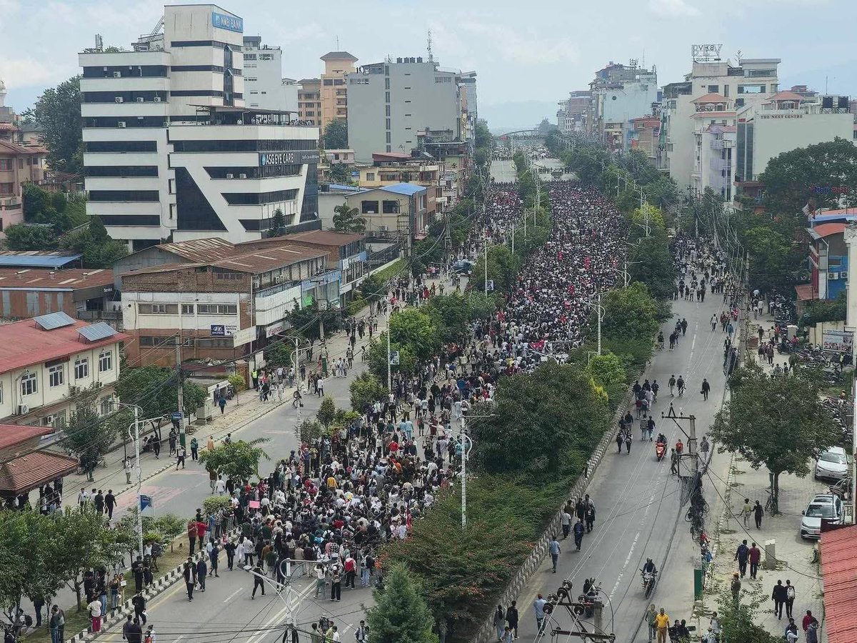 Number of Youths are increasing in today's peaceful event in Kathmandu &amp; 12,000+ are already there as per Police estimates.