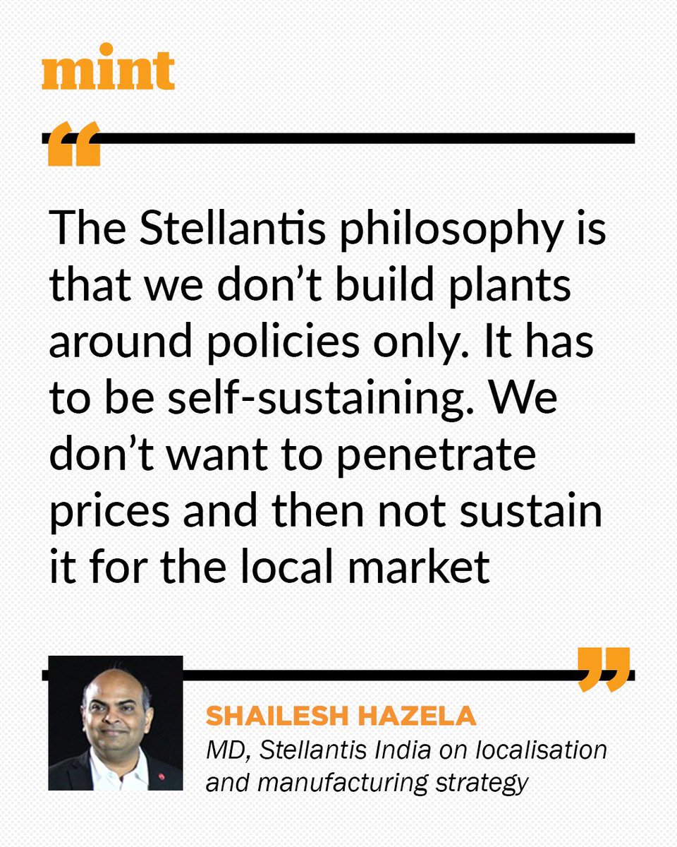 Stellantis India MD Shailesh Hazela talks about identifying the right products for the Indian market, expanding the retail footprint, and the possibility that an EU-India FTA could help bring in more models. 

Catch his exclusive conversation with <a href="/ParthCharan/">Parth Chāran</a> here 👇