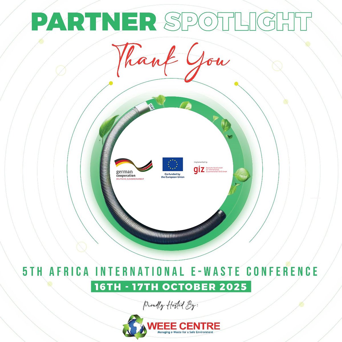TheWEEECentre's tweet photo. We’re proud to welcome GIZ as our Platinum Sponsor for the 5th Africa International E-Waste Conference!

Together, we’re driving circular economy solutions &amp; a sustainable Africa. 🌍

🎟 Register now 👉 https://t.co/G3HwOw4iGD https://t.co/xUAUuy4ugU