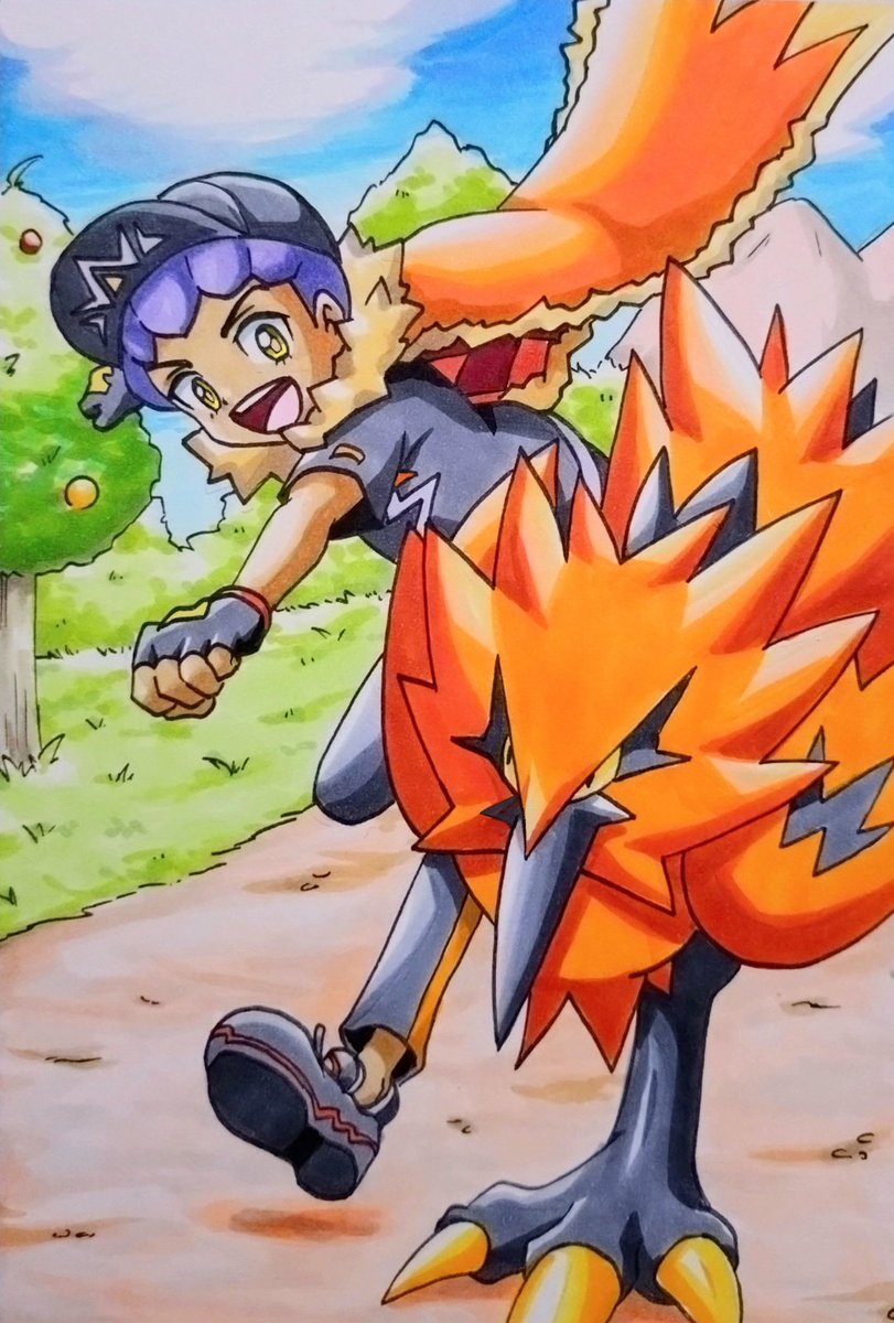 かくとうタイプのバディーズ、ホップ(チャンピオン)＆サンダーです。