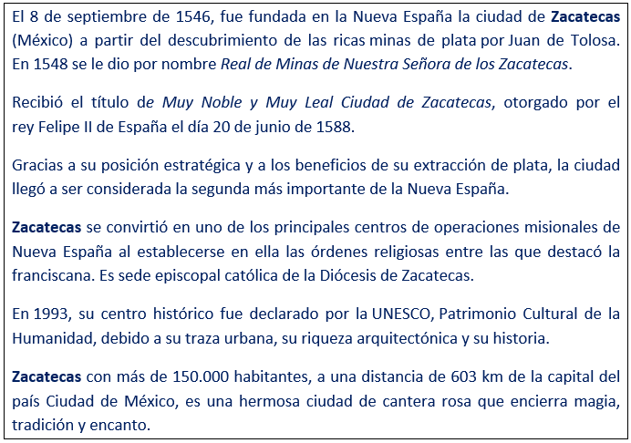 javierleoncio49's tweet photo. El 8 de septiembre de 1546, hoy hace 479 años, fue fundada en la Nueva España la ciudad de Zacatecas (MEX). 
@gobiernozac,@ZacatecasTravel,@ZacatecasSectur,@UAZ_Oficial,@ZacatecasImagen,@INAHmx,@HMxico,@historia_mexico,@EmbaMexEsp,@EmbEspMex,#Zacatecas,#México https://t.co/VLWDb5BCV0