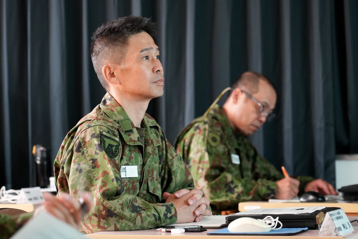 第117教育大隊では、第17期最先任上級曹長課程教育が行われてい