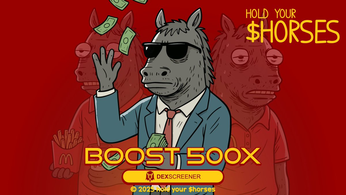 holdhorses_'s tweet photo. 500x BOOSTED! $HORSES is taking off at full speed on DexScreener! Buckle up, this is just the beginning!
https://t.co/XjDNOPDrYu https://t.co/IpsqFBnVDk