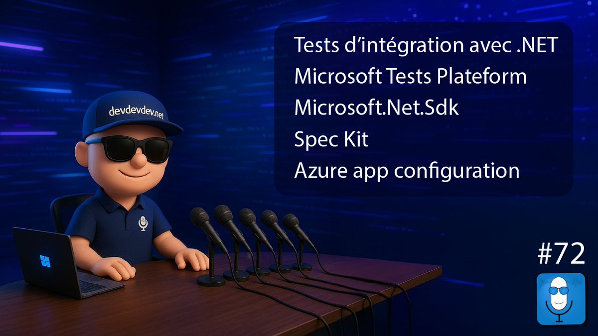 DevdevdevDotnet's tweet image. Nouvel épisode du podcast devdevdev.net ! On y parle de tests d’intégration avec .NET 10, de standardisation des projets avec MSBuild SDK, d’un retour d’expérience sur Microsoft Test Platform + Spec Kit et Azure App Configuration devdevdev.net/tr09-25-net-10…