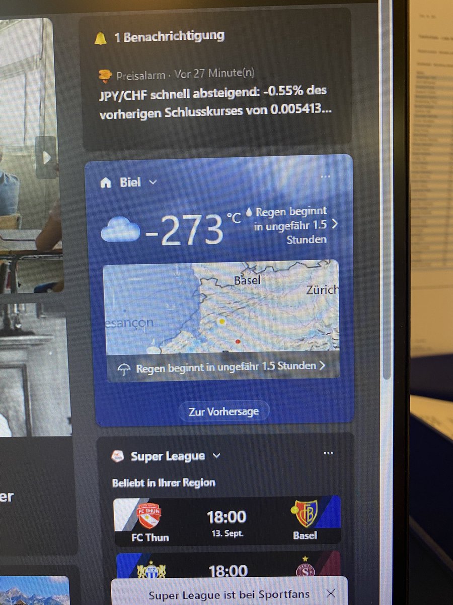 Bugün İsviçre biraz serin 😉