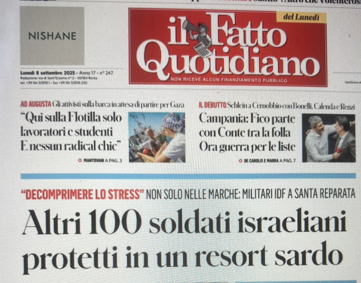 Non solo gli aerei israeliani a Sigonella, ospitiamo e proteggiamo anche i militari israeliani che vengono a riposarsi dopo le loro “fatiche” da crimini di guerra. Ma un po’ di dignità il governo Meloni e i suoi ministri parolai non ce l’hanno?