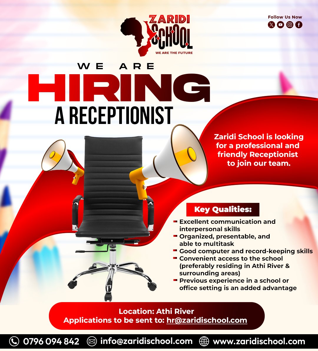 The deadline is Friday, 12th September 2025. Share wide🙂
#ZaridiSchool
#WeAreTheFuture
#ZaridiKids