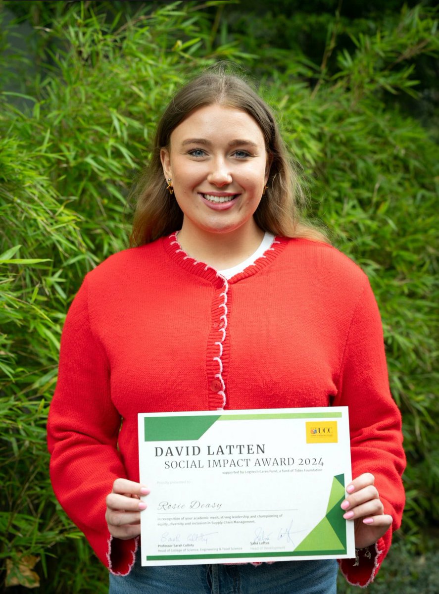 Sabá Loftus (@sabaloftus) on Twitter photo Congratulations Rosie Deasy (<a href="/UCC/">UCC Ireland</a> School of #Chemistry on winning the 2024 David Latten Social Impact Award
Check out article: ucc.ie/en/chemistry/n…
#STEM #STEMLeader #SocialImpact #SupplyChains Congratulations Rosie Deasy (<a href="/UCC/">UCC Ireland</a> School of #Chemistry on winning the 2024 David Latten Social Impact Award
Check out article: ucc.ie/en/chemistry/n…
#STEM #STEMLeader #SocialImpact #SupplyChains
