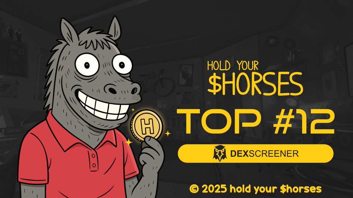 holdhorses_'s tweet photo. $HORSES is dominating the charts—Top #12 on Dexscreener ! Blink and you’ll miss it
https://t.co/XjDNOPDrYu https://t.co/1iCrliUUMx