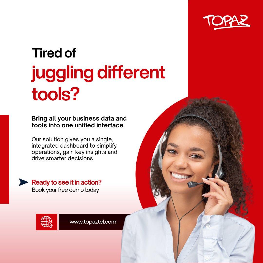 Tired of juggling different tools?
Our all-in-one unified dashboard simplifies your workflow, bringing all your data and insights into a single, intuitive interface.  Book your free demo today: lnkd.in/g6sRp55X

#BusinessSolutions #DigitalTransformation   #Topaz #topazfze