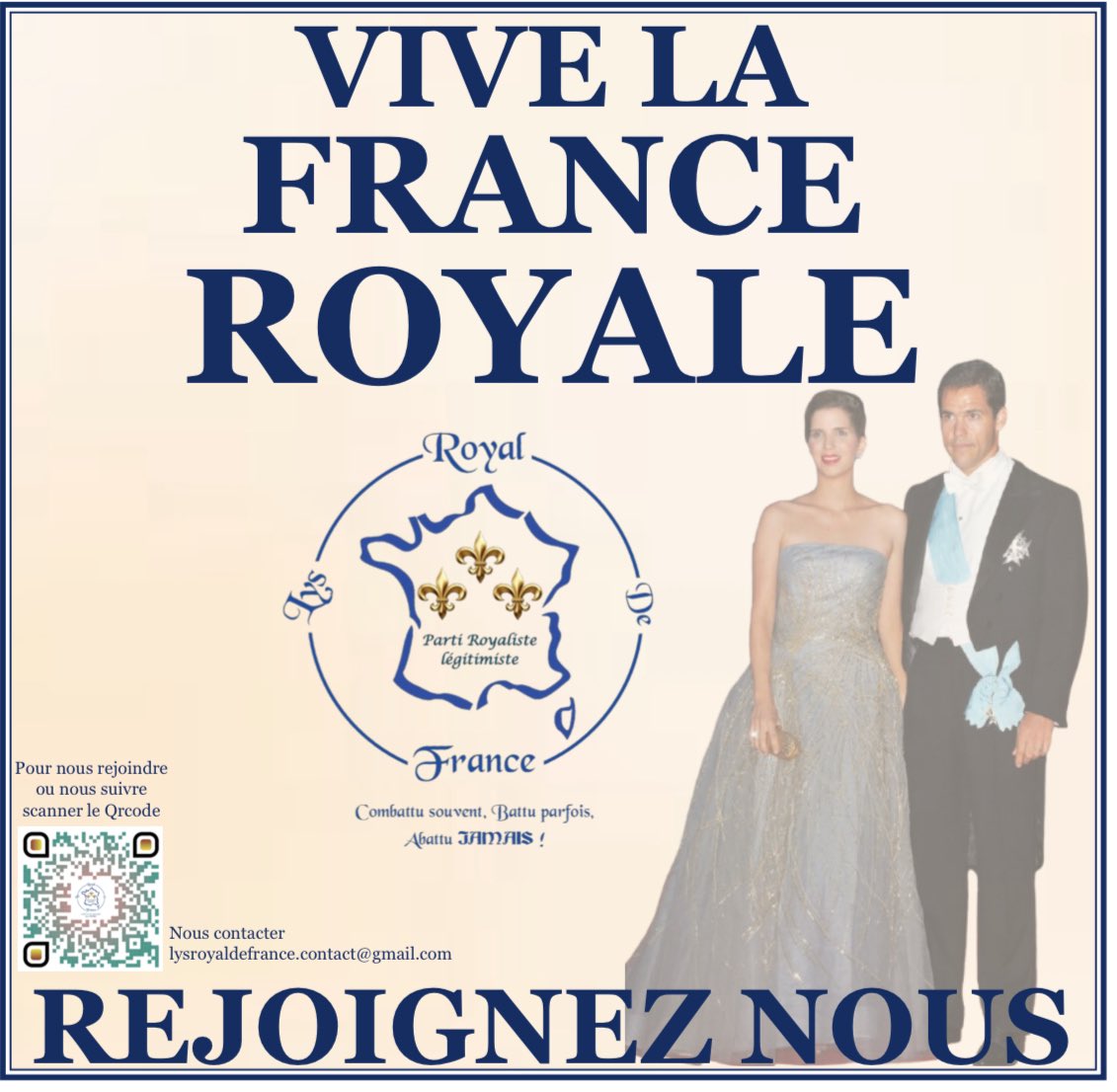 <a href="/PhdeVilliers/">Philippe de Villiers</a> Tant sur nous resterons sous le régime républicain rien ne changera ! Il nous faut le Roi Louis XX⚜️
Il est temps pour nous d’envisager le changement de régime et de faire ce qu’il faut pour y arriver ⚜️