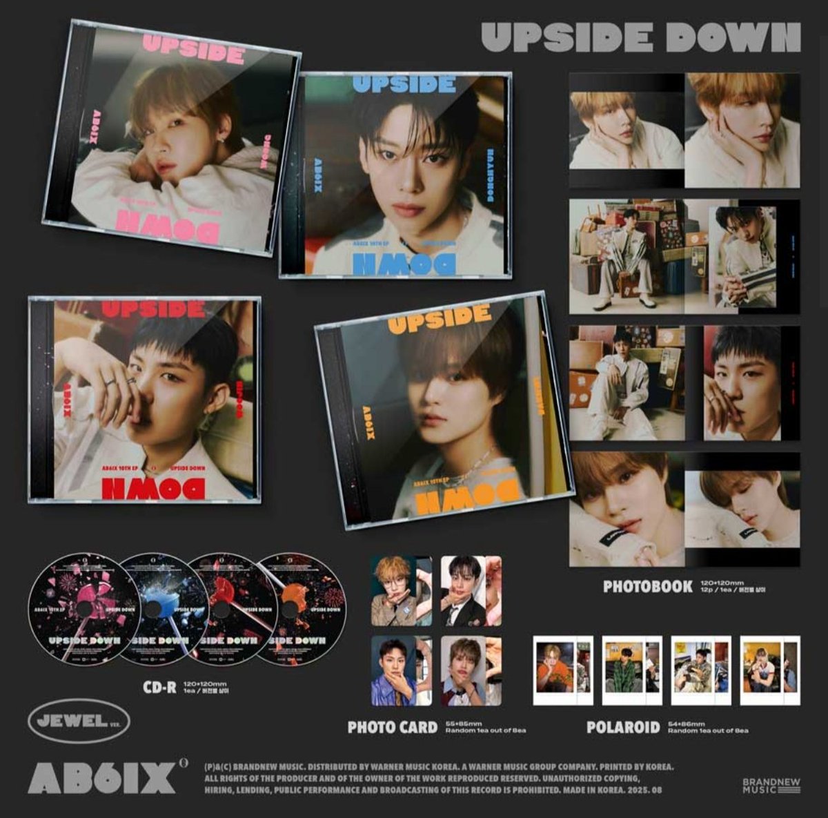 BYRARACORP's tweet photo. Open PO Album AB6IX 10TH EP 
'UPSIDE DOWN' JEWEL x MUSICART

130k / Album

⭕Ada GO
⭕Bersih Ina
⭕ 1 Benefit Photocard Musicart
⭕Dp 90k
⭕ Freebies

Variasi album :
Jeon Woong 
Kim Donghyun 
Park Woojin 
Lee Daehwi

Close 15 September jam 3 sore https://t.co/MlMGvptUBx