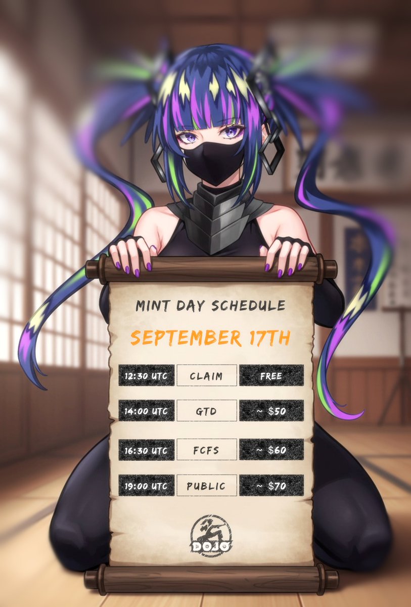 Mark your calendar and get ready - the wait is finally over

17 September 2025: 
> Free Claim | 12:30 PM UTC
> GTD | 2:00 PM UTC
> FCFS | 4:30 PM UTC
> Public | 7 PM UTC 

We're here to raise the standard for Ordinals.

And this is just the beginning.

Details below - mint will