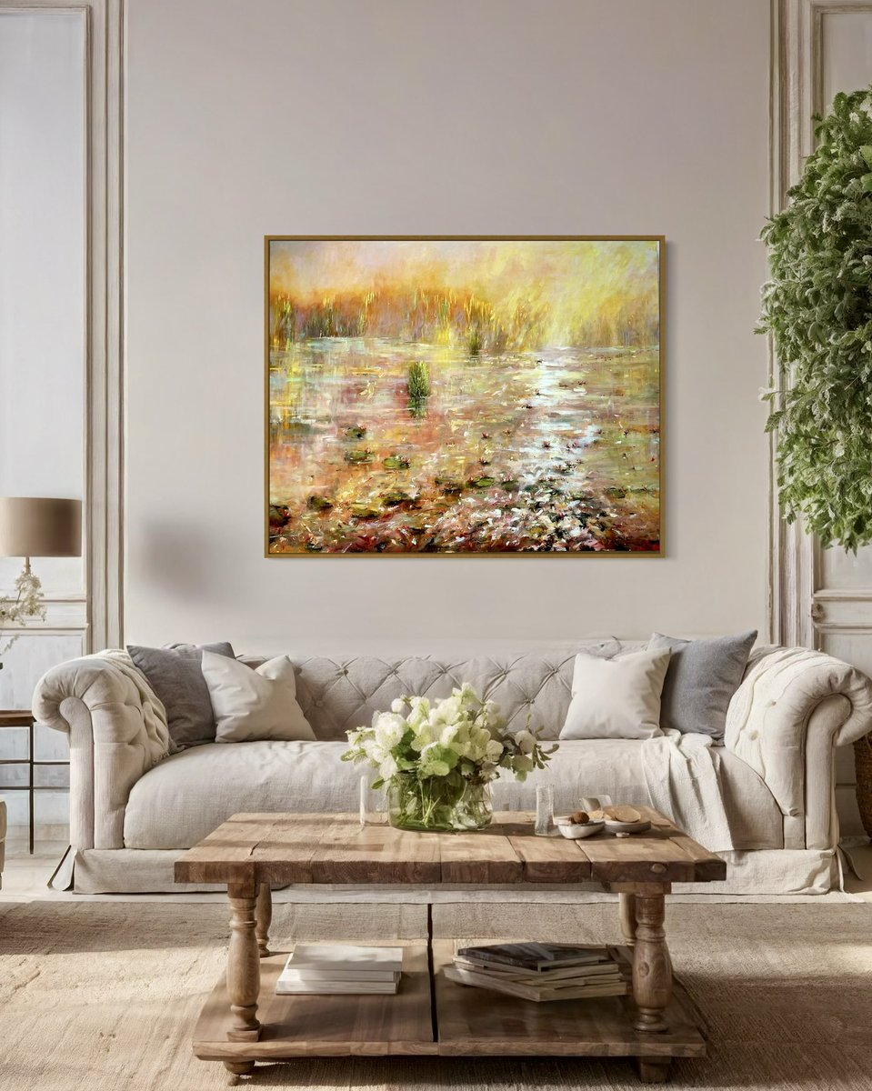 ✨Every painting holds a little piece of my heart, but this one feels like a gentle sunrise-full of promise, warmth, and new beginnings.
 Available@🔗 saatchiart.com/en-in/art/Pain…

 #LightInArt #ArtCollectors
#GalleryArt #ContemporaryLandscape #ModernImpressionism