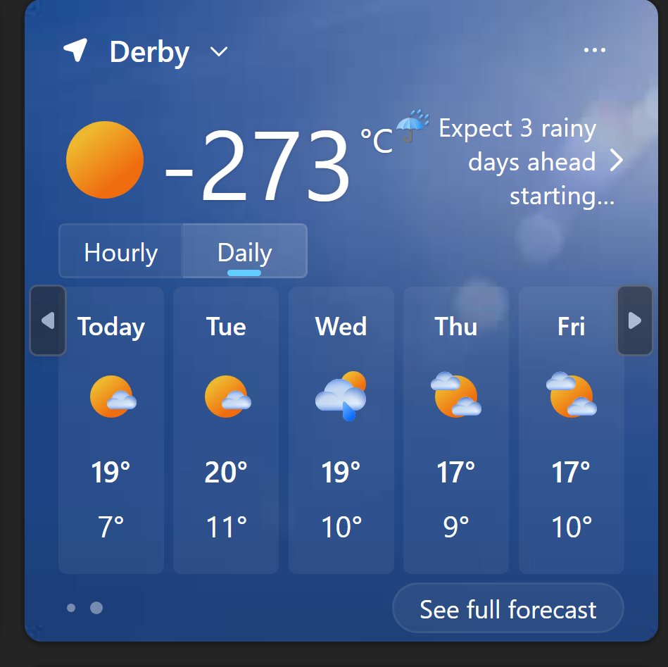 Cold day in Derby