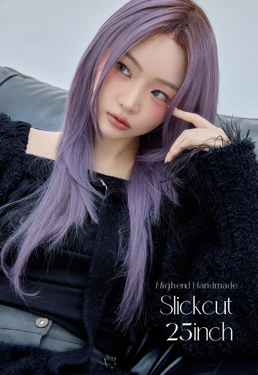 ピンクエイジ 手植えフルウィッグ) ストレート25インチ スリックカット 手植えフルウィッグ) ストレート25インチ スリックカット