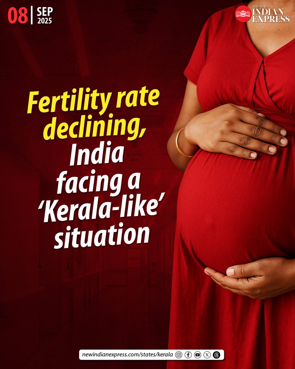 With fertility rate declining, India is facing up to a challenge that Kerala had confronted over three decades ago. 

🔗shorturl.at/ZE6N4

✍️<a href="/vidyanand_rt/">vidyanandan ms</a>
