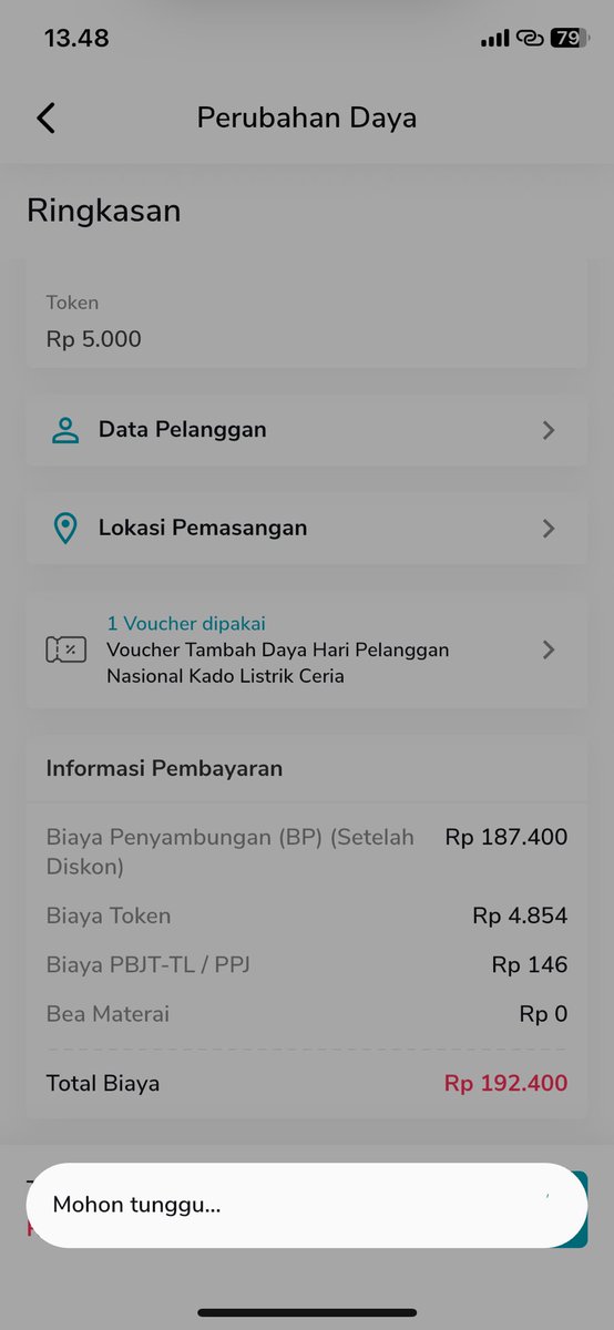cocoooopuddingg's tweet photo. @pln_123 mau tambah daya kok loadingnya lama terus y ? Padahal udh pindah” pakai wifi atau data selular https://t.co/WU5FVV3BBQ