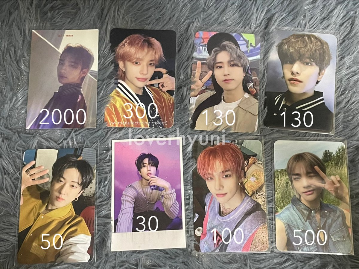 loverhyuni's tweet photo. wts stray kids pcs 
☆ miroh limited 
☆ 5star pobs &amp; album pcs
☆ rockstar pola
☆ stay in jeju jypshop pob

prices in pic below

payo / 3 days rsrv
💵 gcash, maya, bdo, gotyme
📦 j&amp;t 

dm / reply to claim 

wts stray kids skz changbin hyunjin han seungmin ph https://t.co/Re4hCzMfrM