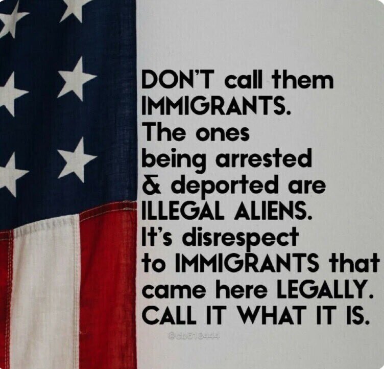 Semantics matter. And Democrats know full well that calling illegal migrants immigrants is misdirection. Legal immigrants go through a long, arduous and expensive process to become citizens. Illegal migrants jump a fence and expect to treated like citizens. 🤨👊