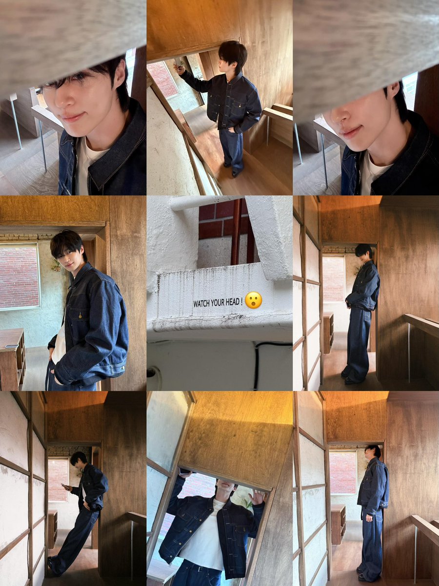 wooseokfiles's tweet image. wooseok really out here posting pics just to prove he’s taller than the door😭