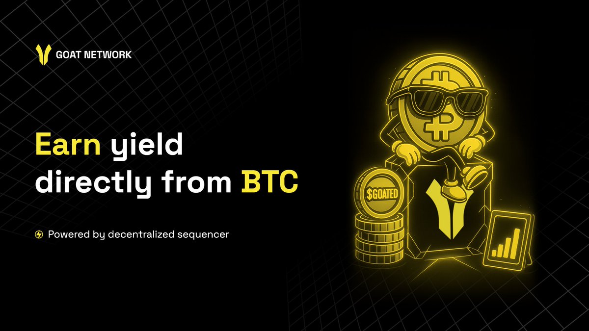 GOATRollup's tweet image. To talk about sustainable yield, we must ask: YIELD IN WHAT? YIELD FROM WHAT?

If it's tied to a token that can lose all its value, the yield could become meaningless. Many yield models focus on the number, not the asset behind it.

Real yield must be anchored to LASTING VALUE.…