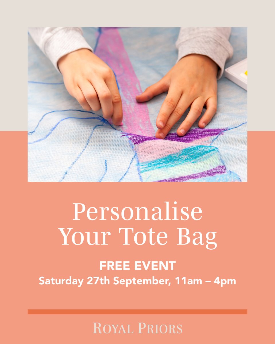 Get ready to design, print, &amp; customise your very own eco-friendly tote bag at this FREE EVENT at <a href="/RoyalPriorsSC/">Royal Priors</a> on Sat 27th Sept, 11–4! 

In this workshop, you can explore eco-textile printing using a variety of stencils, fabric paints, &amp; upcycled materials. 

#LoveLeam