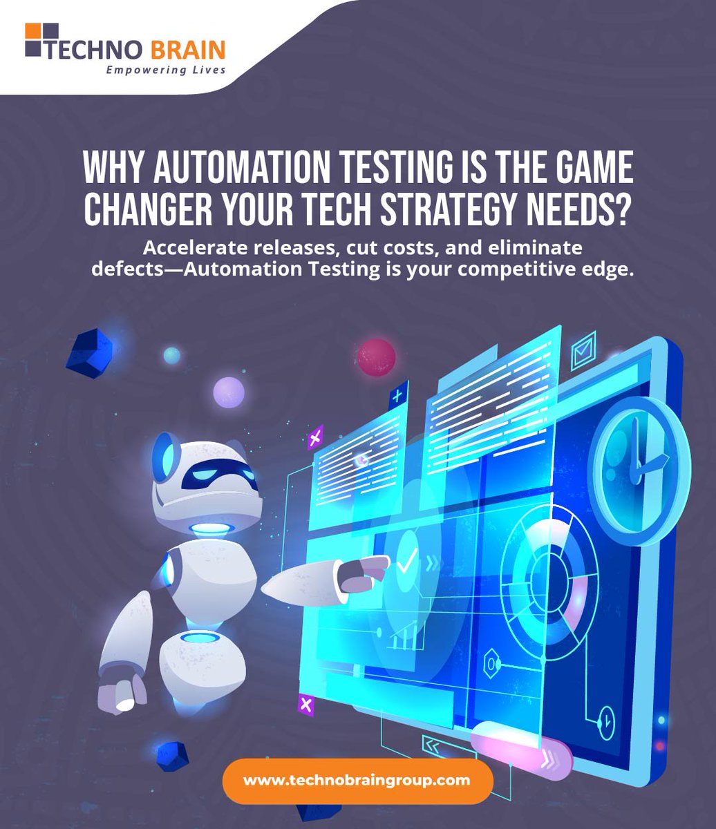 40% of defects hit production, driving downtime, lost revenue, and churn.
Top tech firms automate:
70% faster releases
85% fewer critical bugs
40% lower costs
Scales across platforms
Still on manual testing? Contact us to raise quality and cut risk.
#AutomationTesting #CIO #CTOs