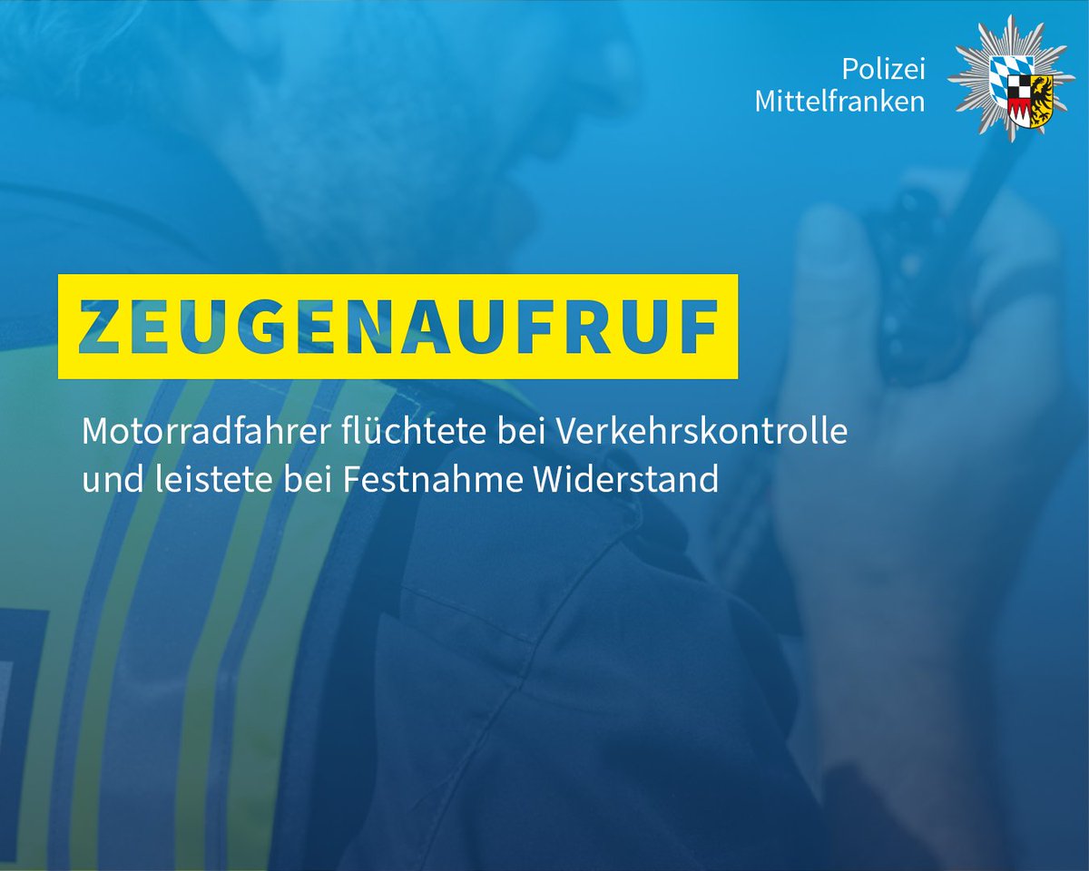 PolizeiMFR's tweet image. In der Nacht zu Samstag (06.09.2025) flüchtete ein 28-jähriger Mann, als er durch Beamte in #Nürnberg kontrolliert werden sollte. Nachdem er einen #Verkehrsunfall verursacht hatte, leistete er bei seiner Festnahme #Widerstand.

▶️ polizei.bayern.de/aktuelles/pres…