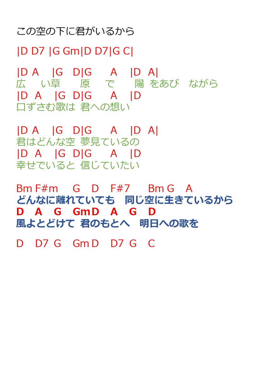 hummisan's tweet photo. #ネットプリント に登録しました。セブン‐イレブンでプリントしてください。予約番号05009856、A4 カラー:120円、2025/09/15迄
#福山芳樹 #この空の下に君がいるから #コード譜
#弾き語り #HUMMING_BIRD https://t.co/olN1HUcrgF