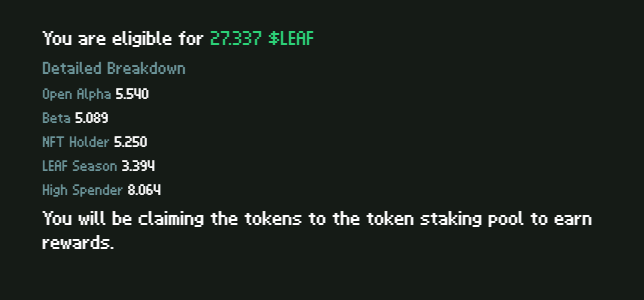 $LEAF SEASOIN
Sep 09th. Tận hưởng nào a e