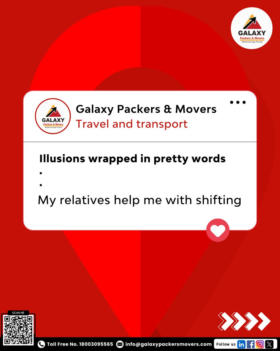galaxy_packers's tweet photo. Moving sounds easy… until the furniture fights back, the boxes multiply, and everyone suddenly gets busy.

#GalaxyPackersandMovers #PackersandMovers #Memory #Packing #shifting #Relocation #GreenMoving #EcoFriendlyRelocation #SustainableLiving #SmartMoving #GalaxyPackers https://t.co/d6yfXRFCq4