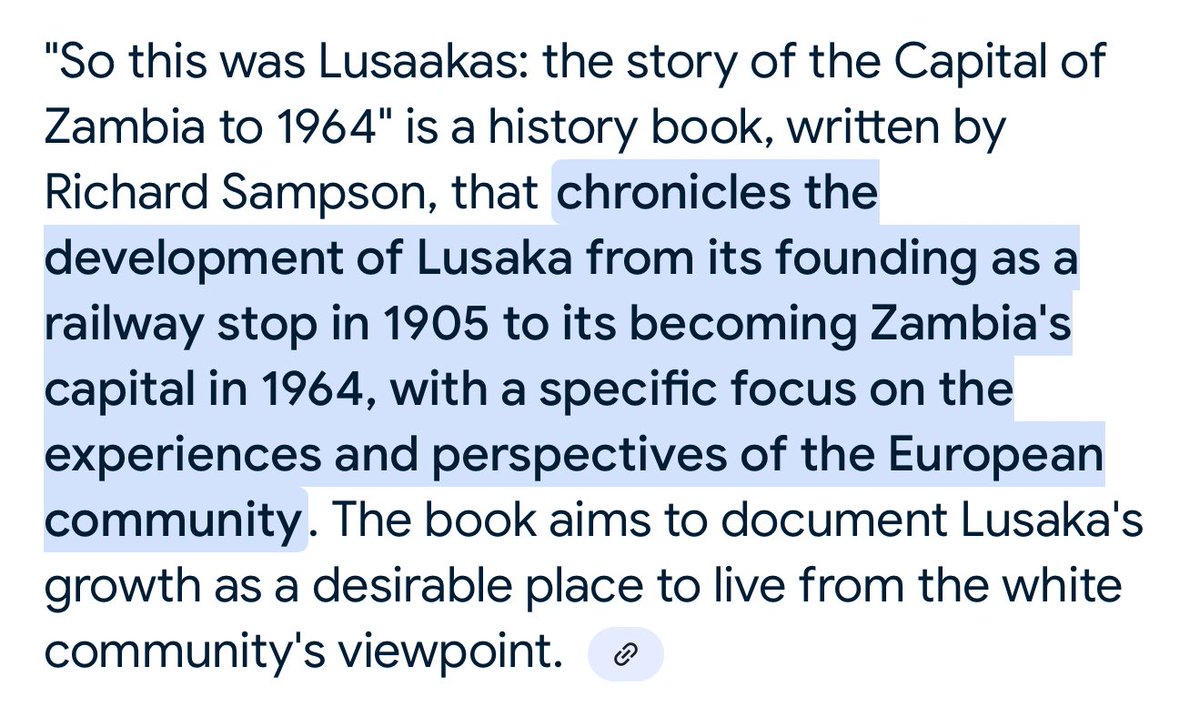 History matters, and here’s a book recommendation for anyone interested in the historical development of Zambia’s capital - Lusaka.