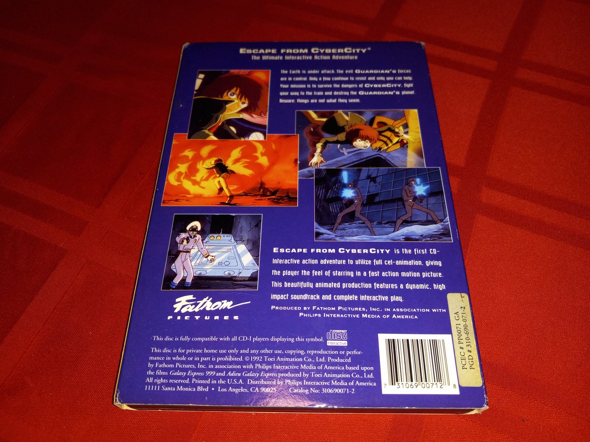 New photos for old games.. #CDi - Escape From Cyber City (1992). One of my favorite CDi games from back then. I wasn't familiar with #GalaxyExpress999, but it was based on an unreleased LaserDisc arcade game, FREEDOM FIGHTERS. youtu.be/A28sPPNYoaU Made up of GE 999 clips.