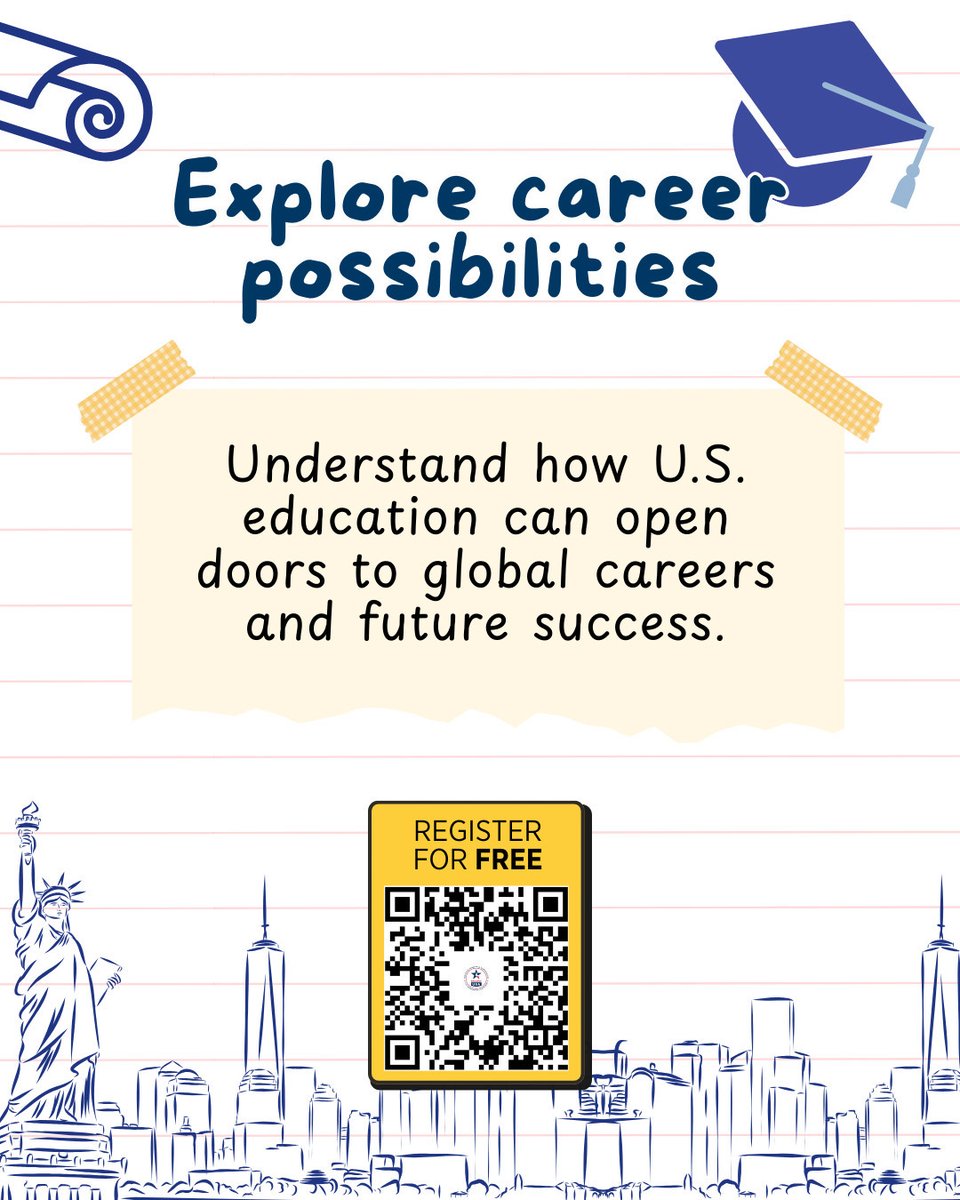 USEmbassyPH's tweet image. Ready to #StudyWithUS? 🌟 Here are some reasons to join the EducationUSA University Fair on September 28!

1️⃣ Meet U.S. university representatives.
2️⃣ Learn about programs, admissions, and scholarships.
3️⃣ Connect with future peers.

📍 Register: educationusa.ph/Fair2025