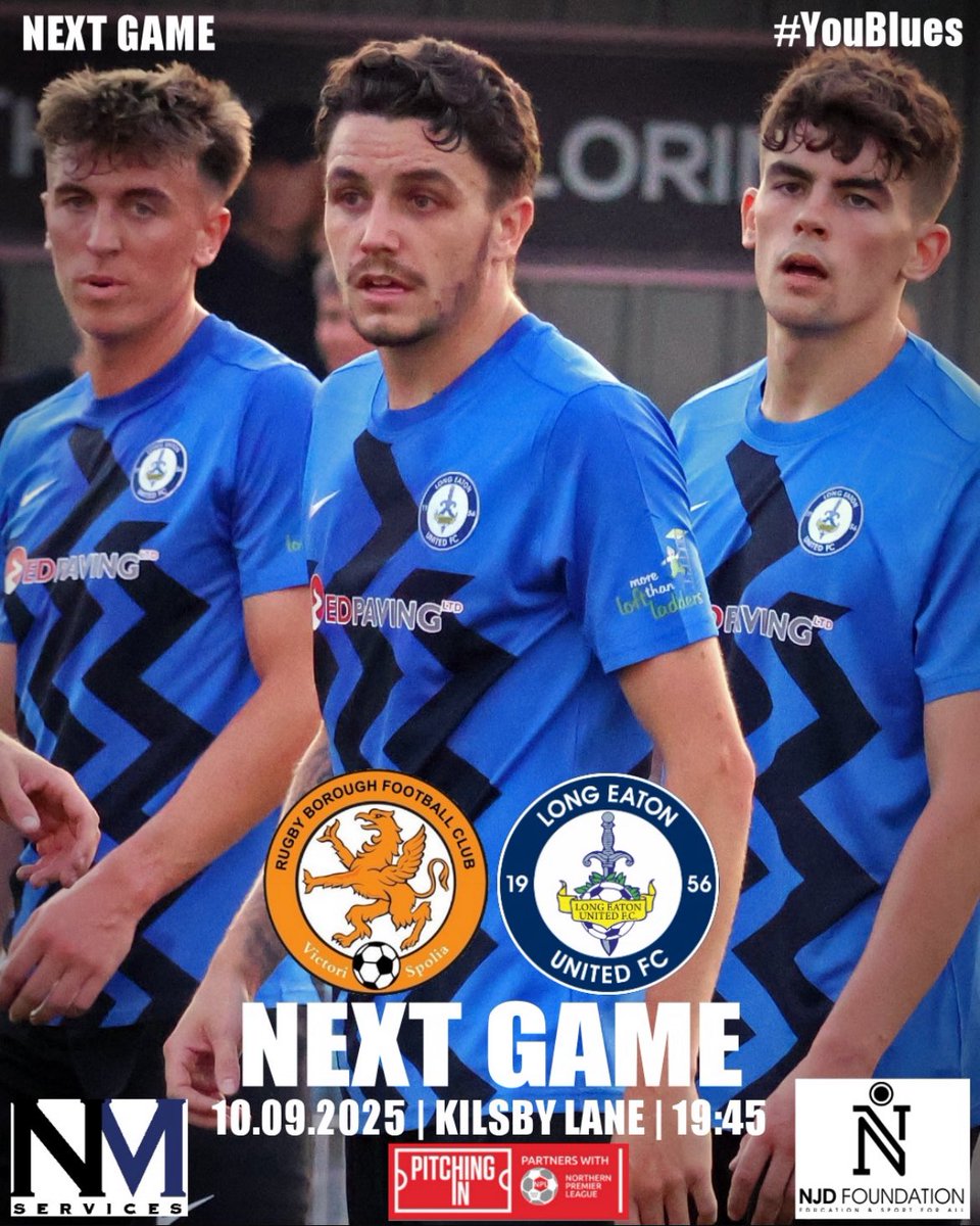 LongEatonUnited's tweet photo. The Blues are in action on Wednesday as we face @Rugbyboroughfc in the league💪

Back on the road 🚘

#YouBlues🔵⚫️ https://t.co/8ea3bak0LW