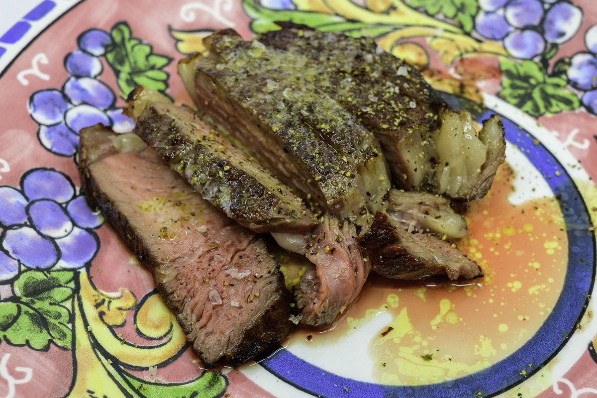 Grain-fed scotch fillet steak cooked sous vide.