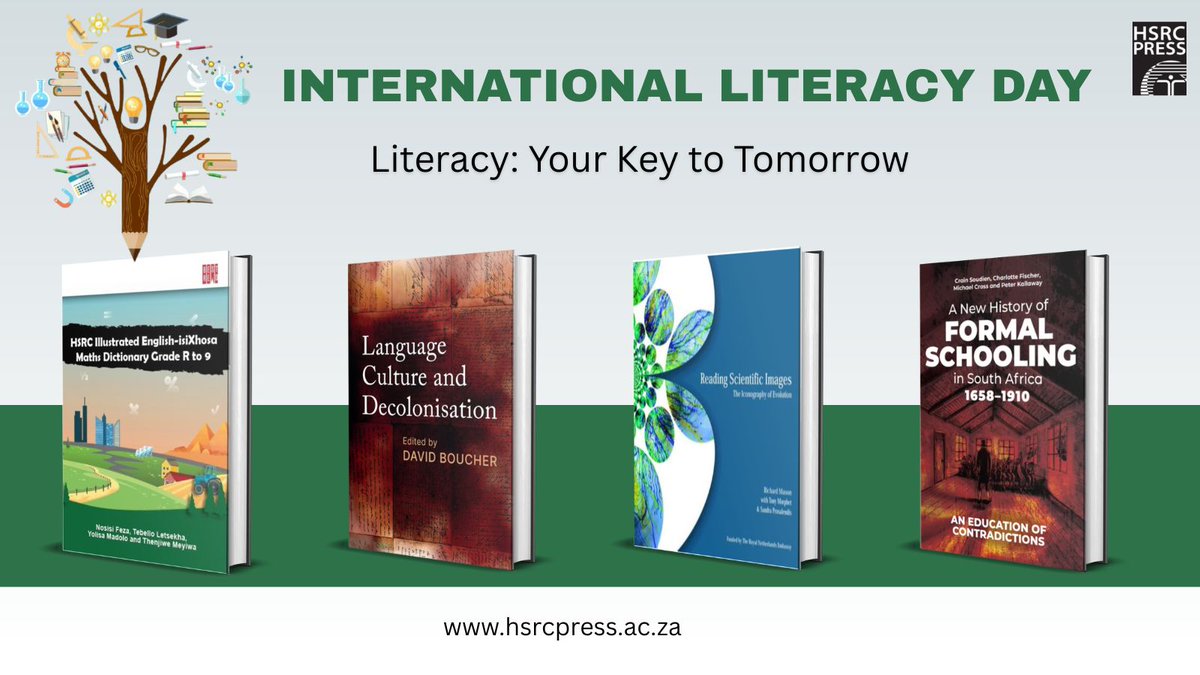 International Literacy Day highlights the crucial role literacy plays in upholding human dignity and rights, calling on us to combat illiteracy in our communities. Explore our books at: hsrcpress.ac.za/out #LiteracyMatters #EducationForAll