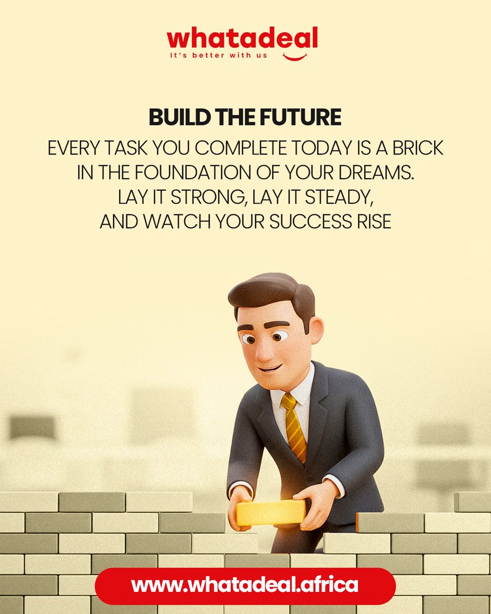 Build the future you dream of, one task at a time. 🛠️
Every small step today is a brick in the foundation of tomorrow’s success. 🚀
Let this be your Monday Motivation.

#MondayMotivation #BuildTheFuture #SuccessMindset #KeepBuilding