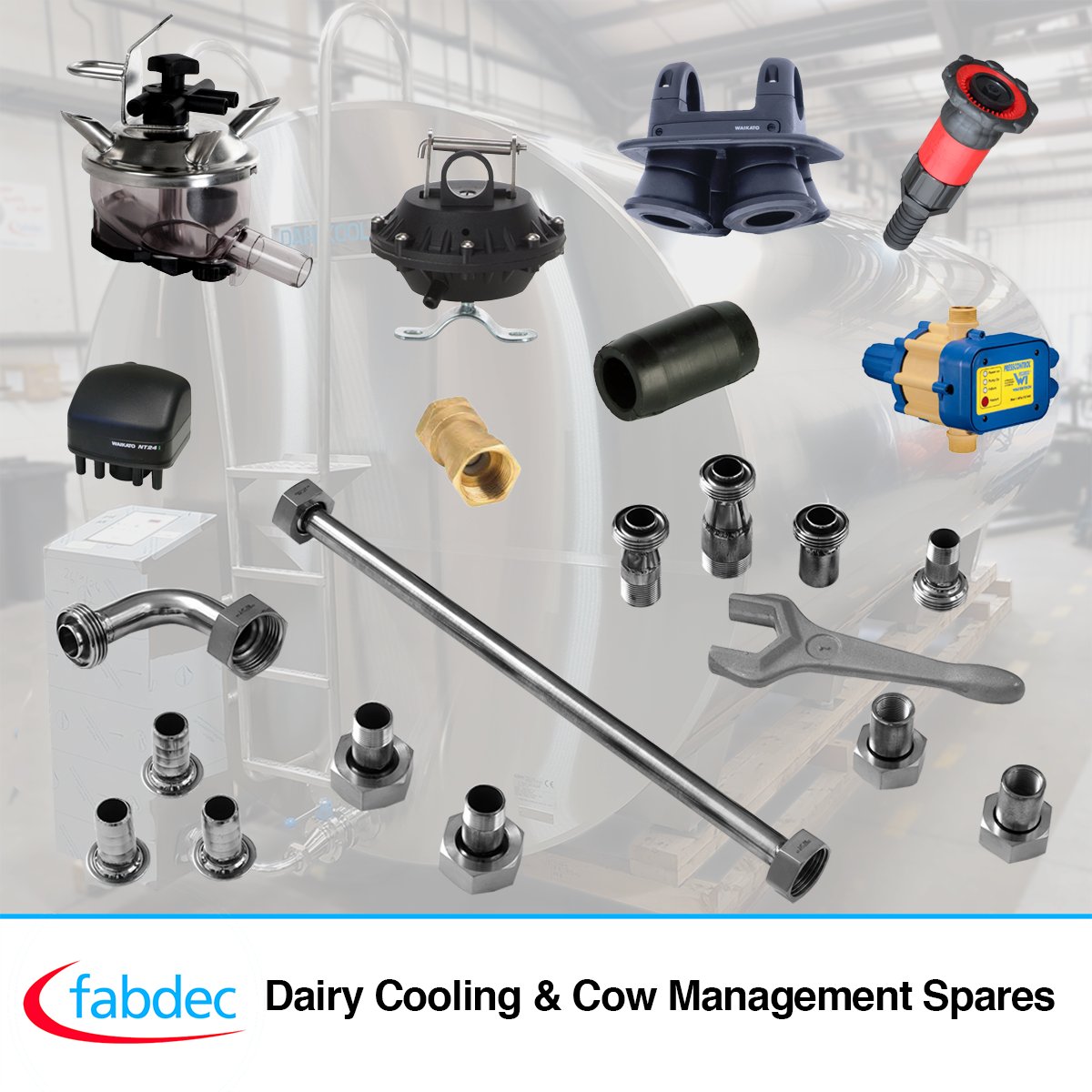 Downtime costs more than time – it risks milk quality &amp; herd welfare.

Fabdec spares keep your dairy running:
🥛 Cooling &amp; storage
🐄 Cow management
⚡ Precision fit, built to last, fast delivery

Order today  fabdec-store.com/web/fabdec/ind…

#NoDowntime #FarmReliability #MilkQuality