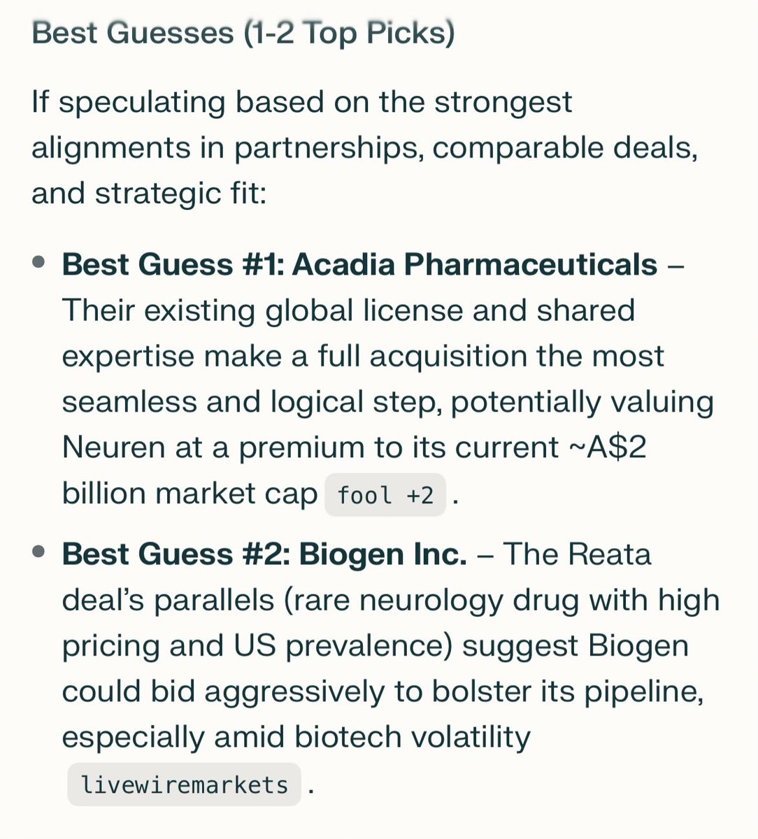 prostrader's tweet photo. $NEU asx potential buyer according to grok. Let’s see. https://t.co/ThKC5LqIO1