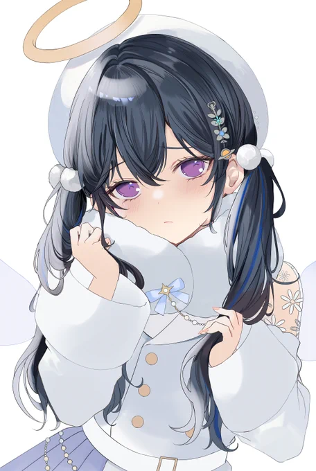のせさんの天使衣装の色塗り途中